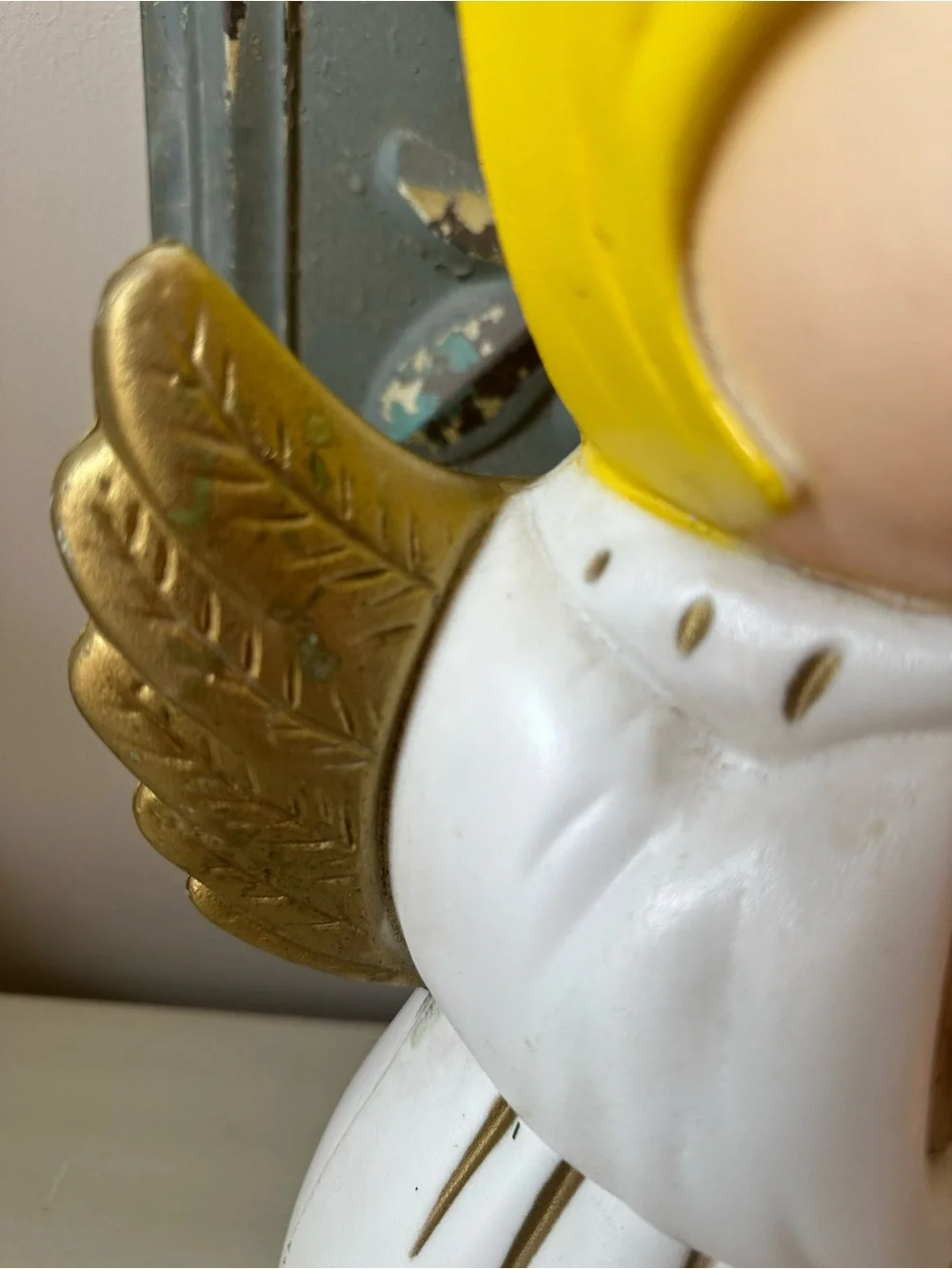 Vintage grand venture praying angel blow mold